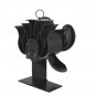 4 Blades Fireplace Heat Powered Stove Fan For Wood Log Fire Burning Low Noise