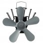 5 Blades Super Quiet Heat Powered Stove Fan Saving Wall Mounted Fireplace Ecofan