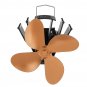 7 Inch 4 Blades Stove Fan Wall-mounted Bundled Fireplace Fire Heat Powered Circulating Ecofan