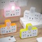 Small Converter Dual USB Port Wireless High Temperature Flame Retardant Socket with Night Lamp Switc