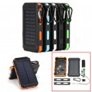 Electric Charging Solar Power Bank Case 2 LED Dual Ports Waterproof Power Bank For Smartphone