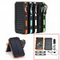 Electric Charging Solar Power Bank Case 2 LED Dual Ports Waterproof Power Bank For Smartphone