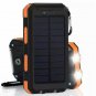 Electric Charging Solar Power Bank Case 2 LED Dual Ports Waterproof Power Bank For Smartphone