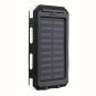 Electric Charging Solar Power Bank Case 2 LED Dual Ports Waterproof Power Bank For Smartphone