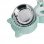 Automatic Pet Dog Cat Smart Food Water Feeder Bowl Dish W/ 500ml Bottle Drink