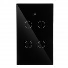 Type 120 AC 100-250V 4 Way WiFi Smart Home Wall Touch Switch Work With Alexa Google Assistant IFTTT