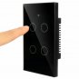 Type 120 AC 100-250V 4 Way WiFi Smart Home Wall Touch Switch Work With Alexa Google Assistant IFTTT