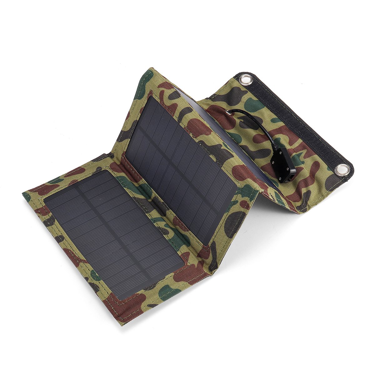 10W 5V Waterproof Portable Foldable Solar Panel Charger with USB Port for Camping Hiking Climbing Po