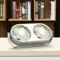 Mini Desk Table Fan Portable Cooling Air Cooler Fan Dual Head Silent Fan 3 Speed