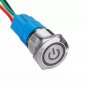 19mm 5Pin Metal Self-locking Switch 3V Red LED ON-OFF Push Button Switch With Wire Waterproof