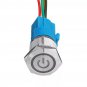 19mm 5Pin Metal Self-locking Switch 3V Red LED ON-OFF Push Button Switch With Wire Waterproof