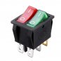 Rocker Switch Red Green Kcd3 Dual 6-pin With Light for Electrical Products Car Motorcycle TV Treadmi