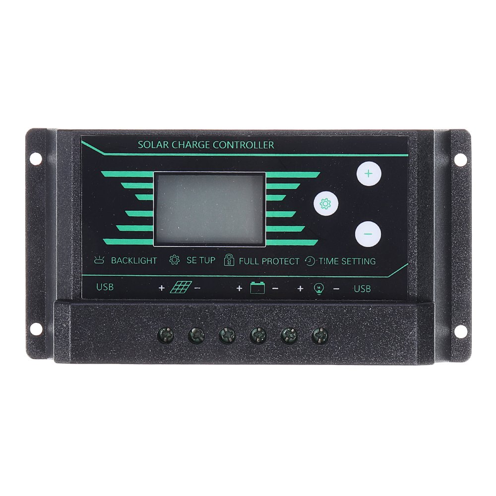 PWM 10/20/30A 12V/24V Auto Solar Charge Controller LCD Dispaly Battery Charge Solar Controller Dual 