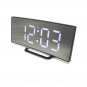 USB Rechargeable Mirror LED Alarm Clock Night Lights Thermometer Digital Clock