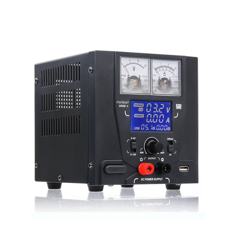 1503DII 1505D Dual Display DC Power Supply USB Fast Charging 220V 3A/5A Precision Adjustable DC 0-15