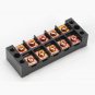 600V 45A 4/5/6/10/12 Poles Electrical Fixed Terminal Block Connector Plastic Insulating Cover