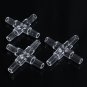10PCS Water Aquarium Fish Tank Oxygen Air Pump Crystal Square Elbow Pass Pipe Connecting Turn Joint