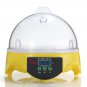 Automatic Egg Hatcher Clear Digital Chicken Duck Bird 7 Egg Incubator Hatcher Househould