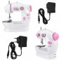 Mini Sewing Machine 2 Speeds Portable Electric Sewing Tools Kit with Light