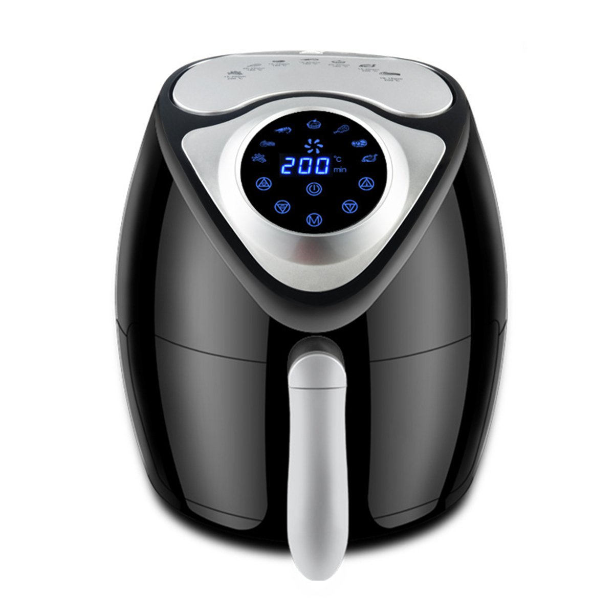 1700W Electric Air Fryer Digital Timer Temp Control 6.1 Quart Oil-free Touch Screen Fried Food for H