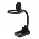 5X 10X Magnifying LED Lamp Magnifier Light Large Glass Lens Desktop Stand Craft
