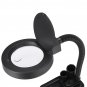 5X 10X Magnifying LED Lamp Magnifier Light Large Glass Lens Desktop Stand Craft