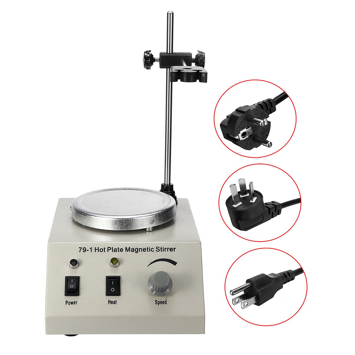 79-1 110V/220V 1000ml Hot Plate Magnetic Stirrer Lab Heating Speed Control Mixer AU/EU/US Plug
