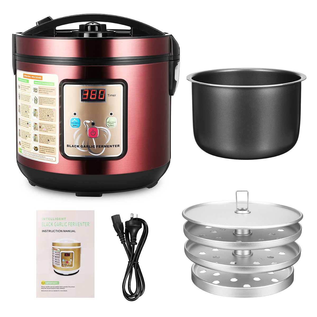 100V-240V 5L 2KG 90W Automatic Black Garlic Fermenter Ferment Garlic Maker