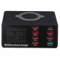 QC3.0 Wireless Muti-port USB Charger PD TYPE-C 8W Current Voltage Display Charging Station Travel Ch