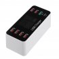8 Multi-Port USB Adapter LCD Display Desktop Wall Charger Smart Quick Charging Station QC3.0