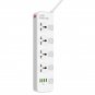 10A 2500W Electrical Socket Switch Plug 4USB Smart Extension Multifunction Power Supply Strip Charge