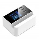 LCD Display 1.9 Inch  4 USB Smart Wall Charger USB Charger Power Adapter Desktop Charging Station Ph