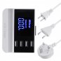 LCD Display 1.9 Inch 4 USB Smart Wall Charger USB Charger Power Adapter Desktop Charging Station Ph
