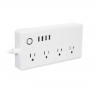 4 AC 4 USB Smart Switch Socket App Timing Remote Control Support Alexa Google Home IFTTT Voice Contr