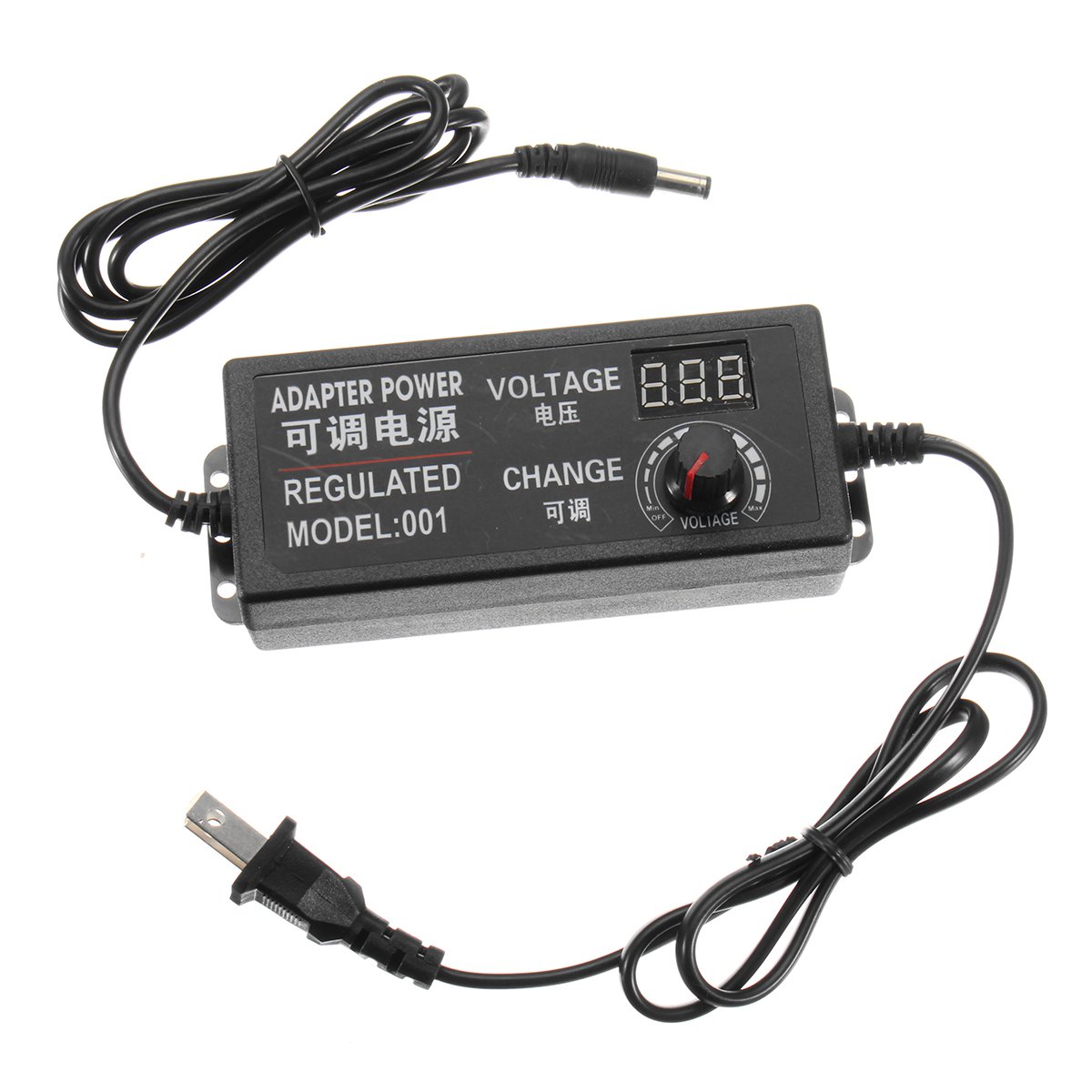 Excellway 3-24V 2A 48W AC/DC Adapter Switching Power Supply Regulated Power Adapter Supply Display