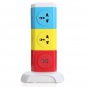 Alardor 250V Three Tiers Rotating Socket Intelligent Patch Panel USB Plug Board Power Strip