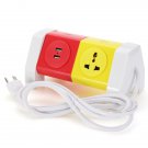Alardor ALD-2W4KLU 250V Rotating Socket Intelligent Patch Panel USB Plug Board Power Strip