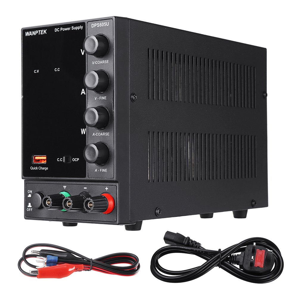 Wanptek DPS605U 110V/220V 4 Digits Display Adjustable DC Power Supply 0-60V 0-5A 300W USB Fast Charg
