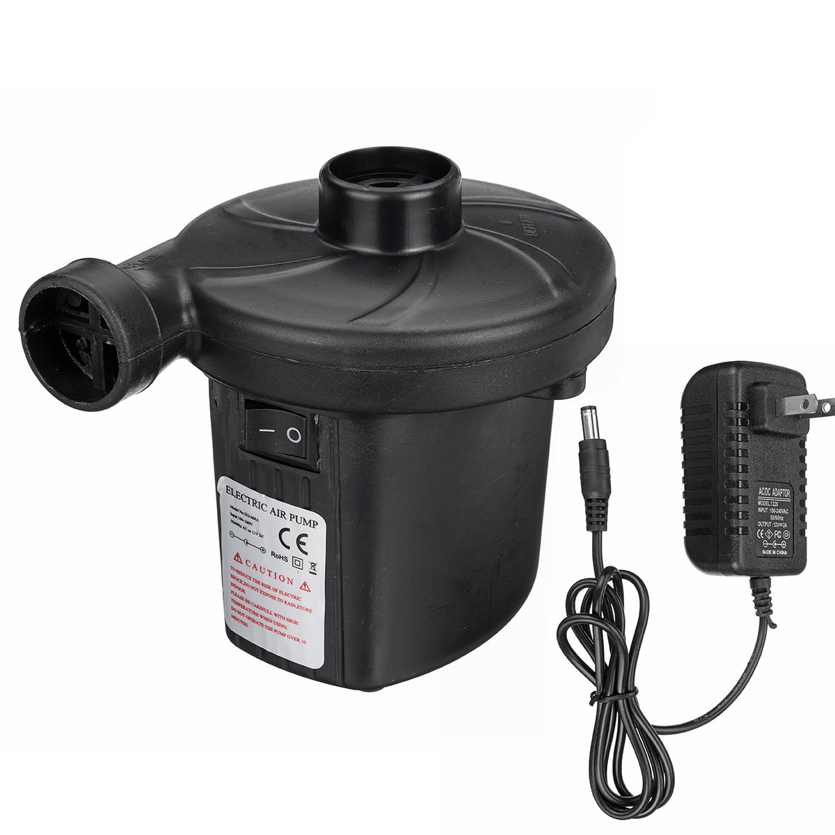 110-240V 10000pa Max Electric Air Pump Quick Air Filling Pump Portable Inflator Deflator Pump With 3