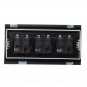 ALL Aluminum Alloy Plate Cover Slide Type Hidden Socket Single Side Open 3 Power Socket EU/UK Plug