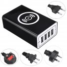 5V Qi Wireless Fast Charger Charging Stand Dock 4 USB For iPhone PSP MP3 MP4 Xiaomi