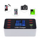 5V/8A Multiple USB Charger Adapter Desktop Charging Station Hub Type C Quick Charge 3.0 Multi Port L
