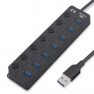 7 Port High Speed USB Data Transfer USB 3.0 Charging Hub For iPhone PC