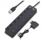 7 Port High Speed USB Data Transfer USB 3.0 Charging Hub For iPhone PC