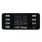 40W 7 USB Type-C Charger LCD Screen Desktop Fast Charging Station Charger US/AU/UK/EU Plug