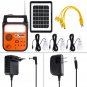 DC 6V Solar Power Panel Storage Generator LED Light USB Charger System FM MP3 Radio
