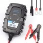 6V 12V 1A Motorcycle Car AGM Pulse Repair Battery Charger SAE 4AH-60AH