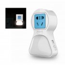 Multifunction USB Wall Socket LED Socket Night Light Plug-in Wall Warm White Light Control On/OFF Pl