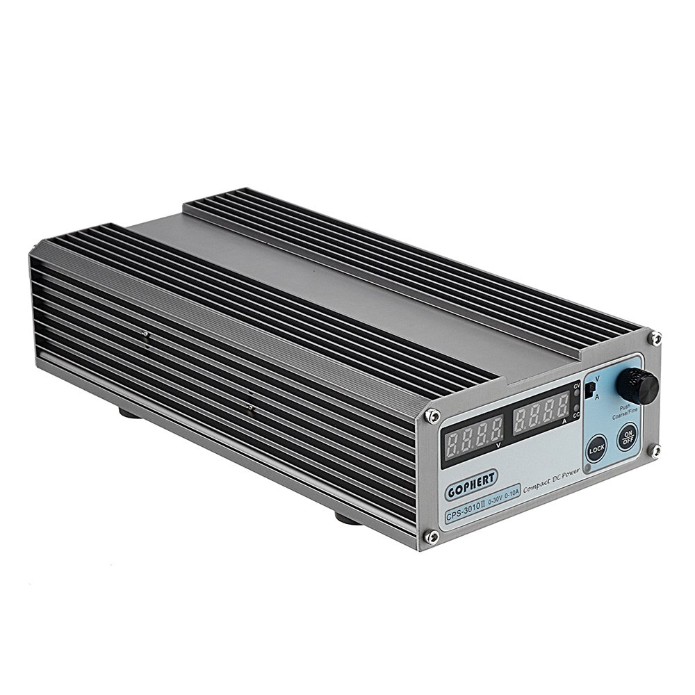 GOPHERT CPS-3010 0-30V 0-10A Compact Digital Adjustable DC Power Supply 110V/220V