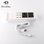 Smart Charger 6 USB Charging Ports Dual AC Ports Phone Holder Power Adapter Charging Station